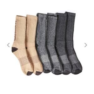NWT Rainforest Unisex Outdoor Crew Socks - 6 pack -  Mens 6-12
